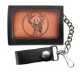 Leather Trifold Wallet Deer