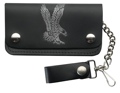 Leather Biker Wallet Eagle 6-1/2