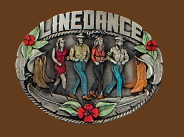 Linedance Belt Buckle 3 x 2-1/2