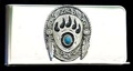 Bear Claw & Turquoise Money Clip