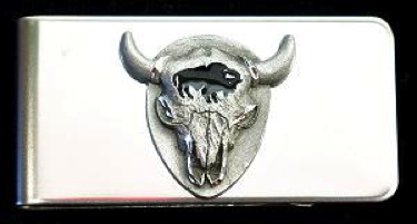 Buffalo Skull Money Clip