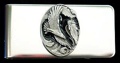 Eagle in oval money clip