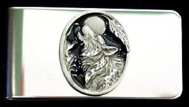 Wolf head Money Clip