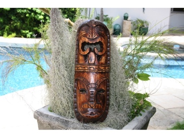 Fijian Tiki Mask 20 Love Prosperity Hand Carved