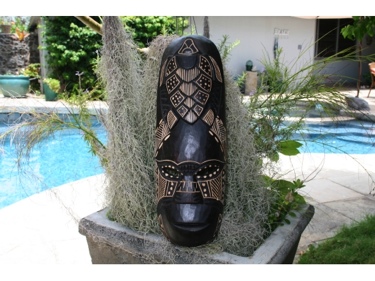 Fijian Tiki Mask W Carved Turtle 20 Love Polynesian Art