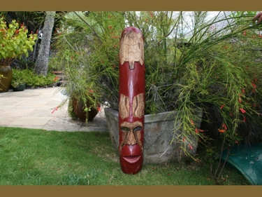 Fijian Tiki Mask W Carved Turtle 40 Ocean Polynesian Art