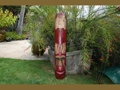FIJIAN TIKI MASK W CARVED TURTLE 40 OCEAN POLYNESIAN ART