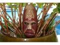 Fijian Tiki Mask W 2 Carved Turtles 12 Fishing Ocean Polynesian Art