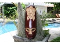 FIJIAN TIKI MASK W CARVED TURTLE 20 LUCKY POLYNESIAN ART