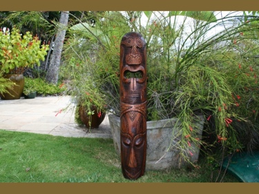 Fijian Tiki Mask W 2 Deities 40 Love Strength Polynesian Art