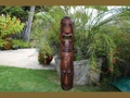 FIJIAN TIKI MASK W 2 DEITIES 40 LOVE STRENGTH POLYNESIAN ART