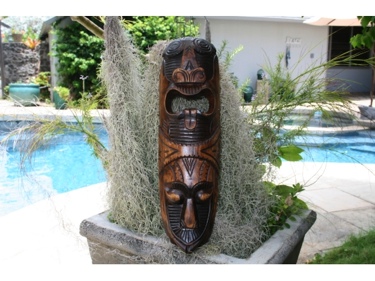Fijian Tiki Mask W 2 Deities 20 Love Strength Polynesian Art