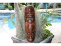 FIJIAN TIKI MASK W 2 DEITIES 20 HAPPINESS LUCK POLYNESIAN ART