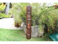 FIJIAN TIKI MASK W 2 DEITIES 40 EVIL HUNTER POLYNESIAN ART