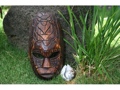 Fijian Tiki Mask W 2 Turtles 8 Prosperity Hawaiian Decor