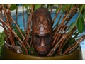 Fijian Tiki Mask W 2 Turtles 12 Prosperity Hawaiian Decor