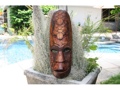 FIJIAN TIKI MASK W 2 TURTLES 20 PROSPERITY HAWAIIAN DECOR
