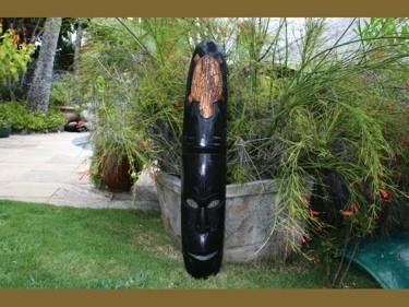 Fijian Tiki Mask W Turtle 40 Winner Tiki Hawaiian Decor