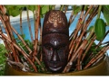 Fijian Tiki Mask W Turtle 12 Winner Tiki Hawaiian Decor