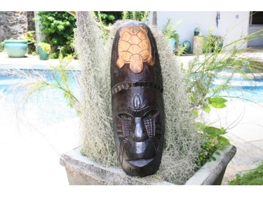 Fijian Tiki Mask W Turtle 20 Winner Tiki Hawaiian Decor