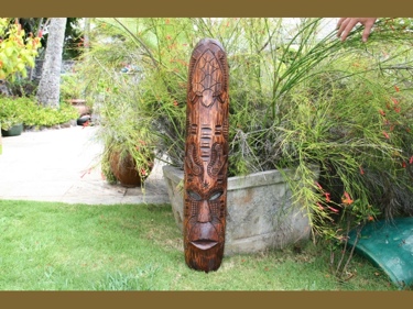 Fijian Tiki Mask W Turtle Nifo Oti 40 Hawaiian Decor