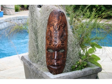 Fijian Tiki Mask W Turtle Nifo Oti 20 Hawaiian Decor