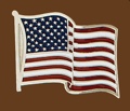 USA Flag Belt Buckle 3 x 2-1/2
