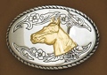Horsehead Belt Buckle 3-1/2 x 2-1/2