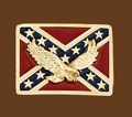 Rebel Eagle Belt Buckle 2-3/4 x 2