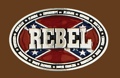 REBEL Belt Buckle 3-3/4 x 2-1/2 SILVER