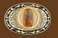 Virgin Mary Belt Buckle 3-1/2 x 2-3/8