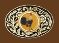 Cock Belt Buckle 4 x 2-3/4
