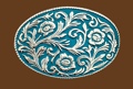 Turquoise Scrolled Belt buckle 4 x 2-3/4