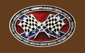 Checkered Flag Rebel Belt Buckle 3-3/4 x 2-1/4