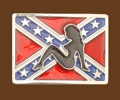 Mud Flap Lady Rebel Belt Buckle 2-3/4 x 2