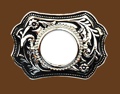 Silver Dollar Belt Buckle 3-3/4 x 2-1/2