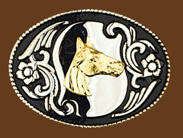 Horsehead Belt Buckle 3-1/2 x 2-1/2