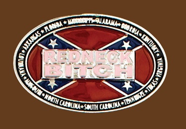 REDNECK BITCH Belt Buckle 3-3/4 x 2-1/2