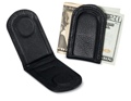 Black Leather Magnetic Money Clip