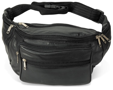 Jumbo Leather Fanny Pack 8 x 18 1/2