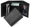 Black Leather Trifold Wallet