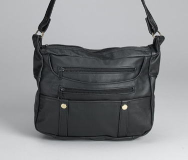Black Leather Purse 12 X 11
