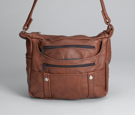 Brown Leather Purse 12 X 11