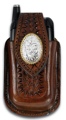 Cell Phone Case - Tooled - Brown