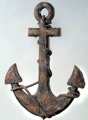 20 Inch x 14 Inch Antique Wooden Anchor Nautical Decor