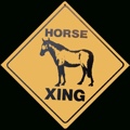 Horse Crossing Sign - 1 Horse 12 X 12