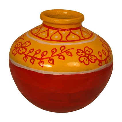 Banjira Matka Yellow And Red
