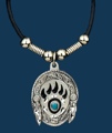 Bear Claw Necklace on Leatherette Cord