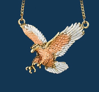 Tri-Color Eagle Necklace