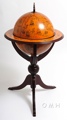 Globe bar 450mm 3 legged pedestal stand red